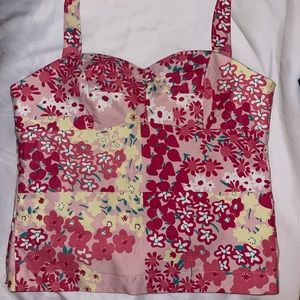 Colorful halter top corset